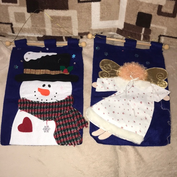 Christmas decor hanging banners Angel and Snowman ⛄️ - Picture 1 of 4